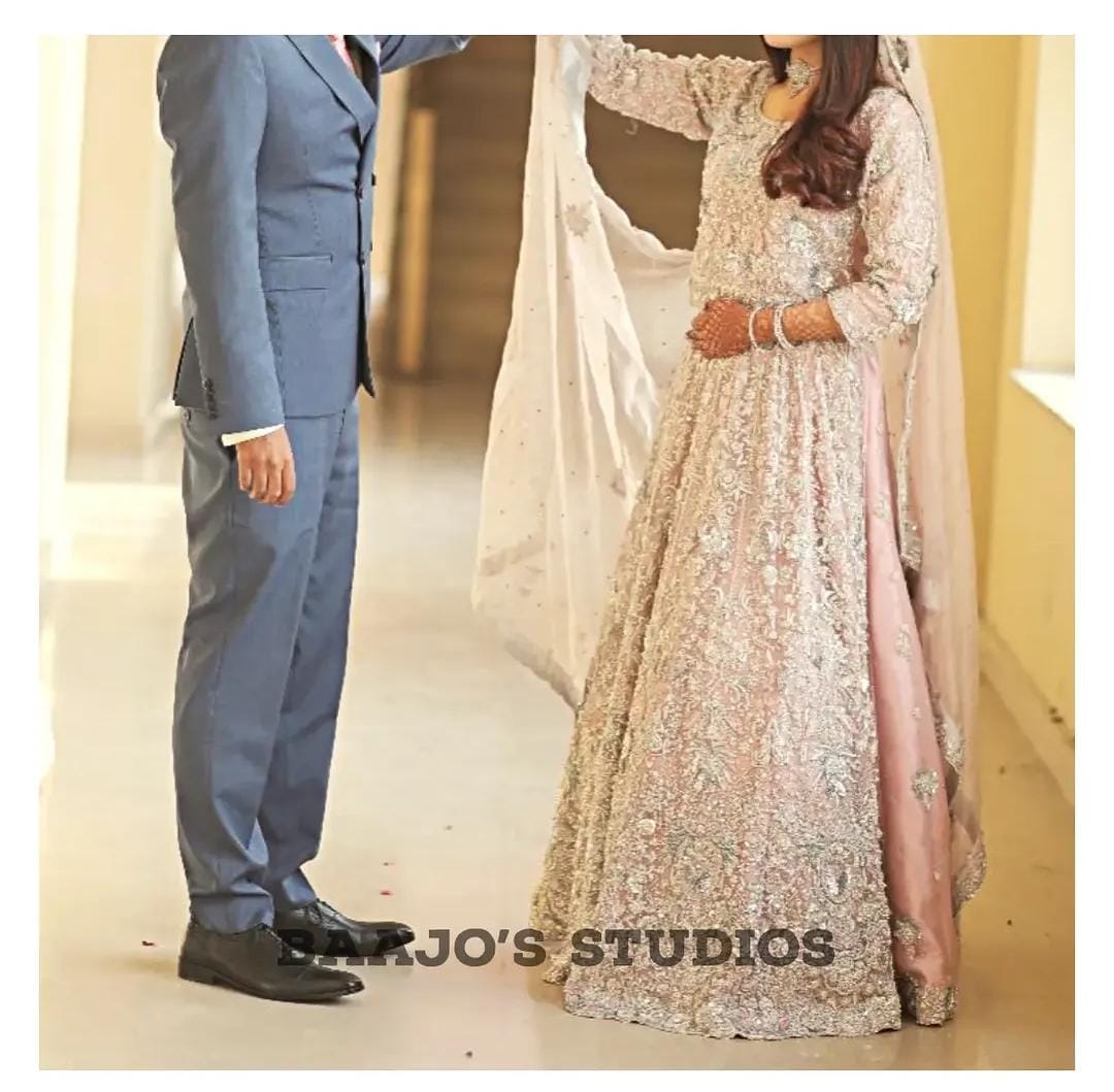 Baajo's Studio bridal ensemble with hand-finished embroidery
