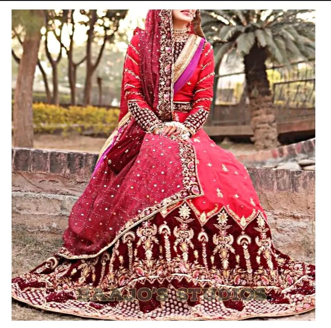 Baajo's Studio bridal ensemble with hand-finished embroidery