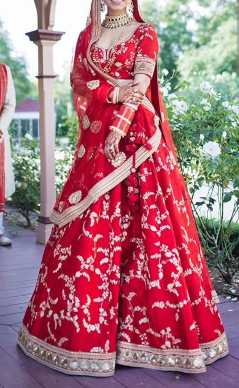 Baajo's Studio bridal ensemble with hand-finished embroidery