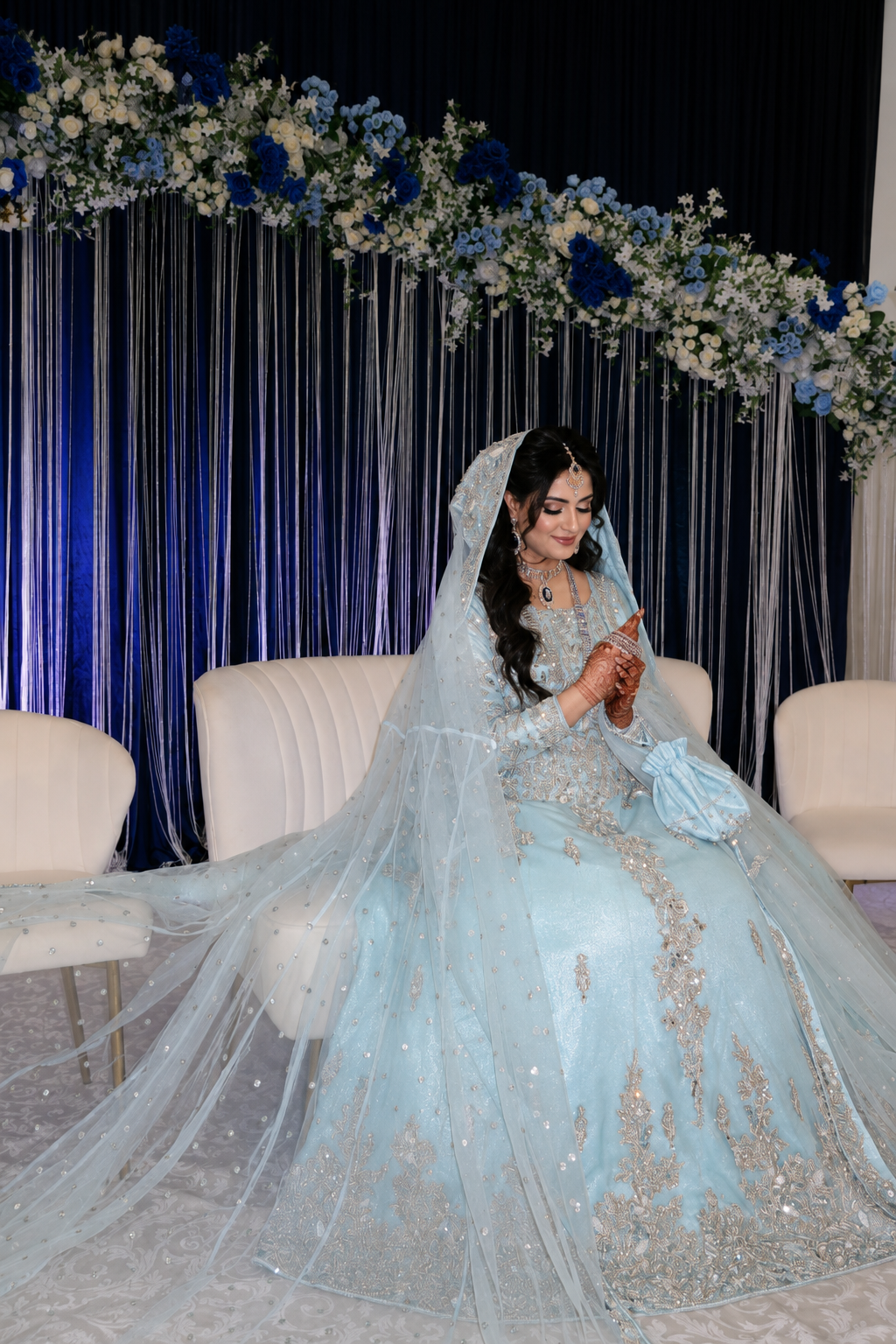 Baajo's Studio bridal ensemble with hand-finished embroidery