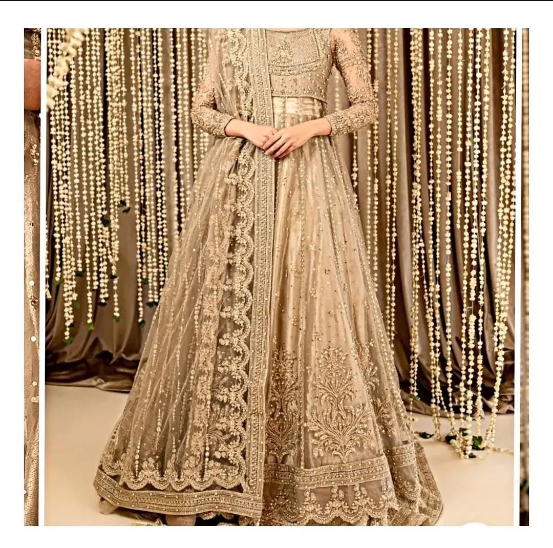 Baajo's Studio bridal ensemble with hand-finished embroidery