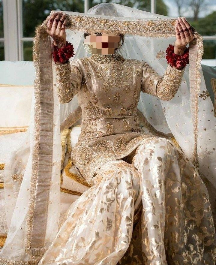Baajo's Studio bridal ensemble with hand-finished embroidery