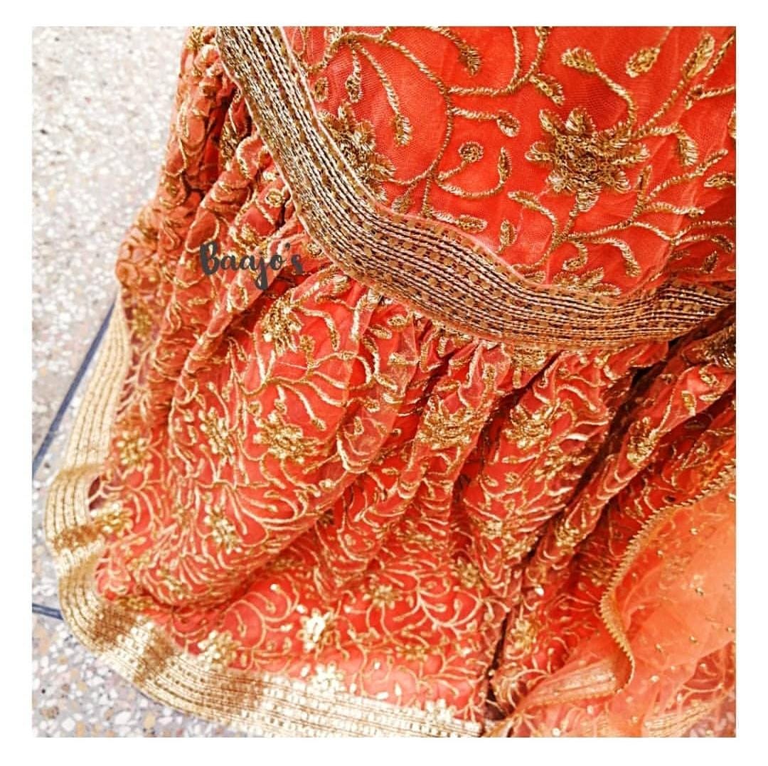 Close-up of Baajo's Studio hand embroidery and detailing