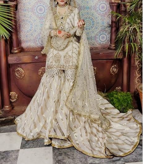 Baajo's Studio bridal ensemble with hand-finished embroidery